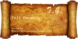 Tell Gergely névjegykártya