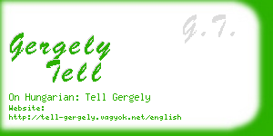 gergely tell business card